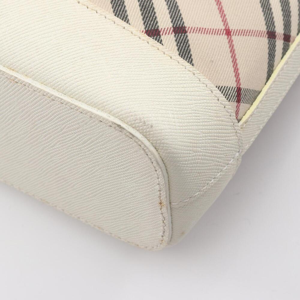 Burberry Nova Check Canvas Leather Shoulder Bag White Beige Tan Multicolor - Picture 5 of 9